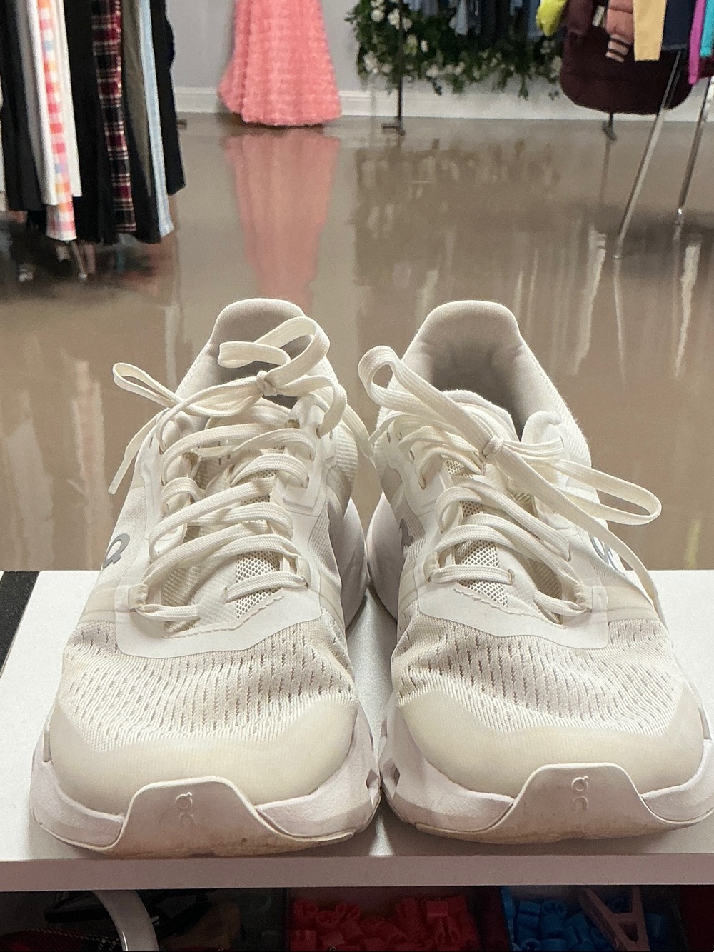 On Women's White Athletic Shoes